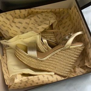 Badgley Mischka Braided Wedges